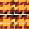 A gold and brown plaid background that can be seamlessly tiled. Royalty Free Stock Photo
