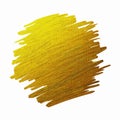 Gold brush stoke texture on white background illustration