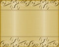 Gold brushed metal vector background Royalty Free Stock Photo