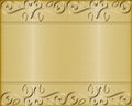 Gold brushed metal vector background