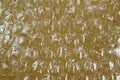 Gold bubblewrap background Royalty Free Stock Photo