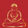Gold buddha Royalty Free Stock Photo