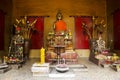 Gold buddha image statue in church at Wat Chalong