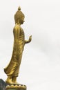 Gold Buddha statue front temple