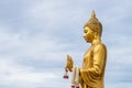 Gold Buddha statue in phutthamonthon temple