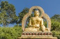 Gold Buddha statue at Swayambhunath, Kathmandu, Nepal