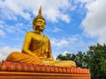 Gold buddha statue in thailand temple Royalty Free Stock Photo