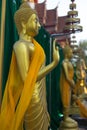 Gold buddha statue in Wat King Kaew, Thailand Royalty Free Stock Photo
