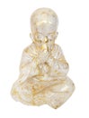 Gold buddha statuette isolated on white background. Details of modern interior Royalty Free Stock Photo