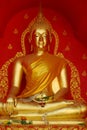 Gold Buddha in the temple Royalty Free Stock Photo