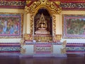 Gold Buddha The Wall Sculpture In Worship Room At Buddhist Temple Brahmavihara Arama Monastery