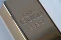 Gold bullion bar Royalty Free Stock Photo