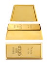 Gold bullion close-up Royalty Free Stock Photo