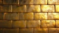 Gold bullion, closeup of gold ingots, financial success concept. Generative AI Royalty Free Stock Photo