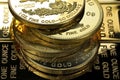 gold bullion coins Royalty Free Stock Photo