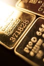 Gold bullion ingot 999.9 bar Royalty Free Stock Photo