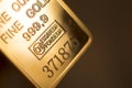 Gold bullion ingot 999.9 bar