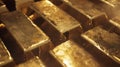 Gold Bullion Ingots Bars Finance Wealth Concept Royalty Free Stock Photo