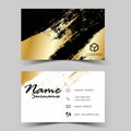 Gold business card template design.