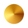 Gold button. Metal circle button. Royalty Free Stock Photo