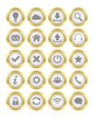 Gold buttons Royalty Free Stock Photo