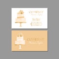 Gold Cake Business Card Design