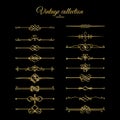 Gold calligraphic page dividers