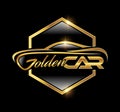 Gold Car Logo Vector icon Royalty Free Stock Photo