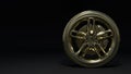 Gold car wheels and alloy wheels