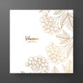 Gold card template for invitations, greeting cards, postcards, package design, or as a complement to a vintage project. Place for