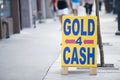 Gold for cash sign Royalty Free Stock Photo