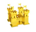 Gold castle power of money isolated