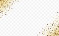 Gold Celebration Confetti Design. Birthday Polka