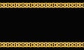 Gold celtic ornament border on black