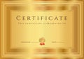 Gold Certificate / Diploma background (template)