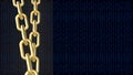 The Gold chain for abstract or Business image 3d rendering Royalty Free Stock Photo