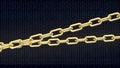 The Gold chain for abstract or Business image 3d rendering Royalty Free Stock Photo