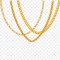 Gold Chain. Fashion Design for Jewelry. Vector illustration