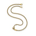 A gold chain with a fine intricate link pattern is arranged in Royalty Free Stock Photo