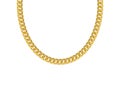 Gold chain isolated. Vector necklace