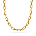 Gold Chain Jewelry. Vector