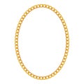 Gold Chain Jewelry on White Background. Vector Illustration Royalty Free Stock Photo