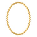 Gold Chain Jewelry on White Background. Vector Illustration Royalty Free Stock Photo