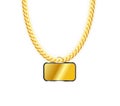 Gold Chain Jewelry Whith Gold Pendants. Vector Royalty Free Stock Photo