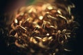 Gold chain in a macro Royalty Free Stock Photo