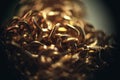 Gold chain in a macro Royalty Free Stock Photo