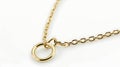 Gold chain with a round pendant hanging from it Royalty Free Stock Photo