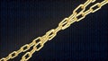 The Gold chain for abstract or Business image 3d rendering Royalty Free Stock Photo