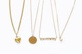 Gold chains necklaces Royalty Free Stock Photo