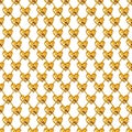 Gold chains seamless pattern. luxury illustration. golden heart. love design. Royalty Free Stock Photo